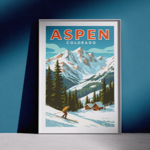 Poster Vintage Aspen Colorado