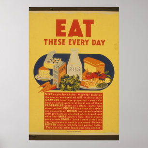 Poster vintage au lait