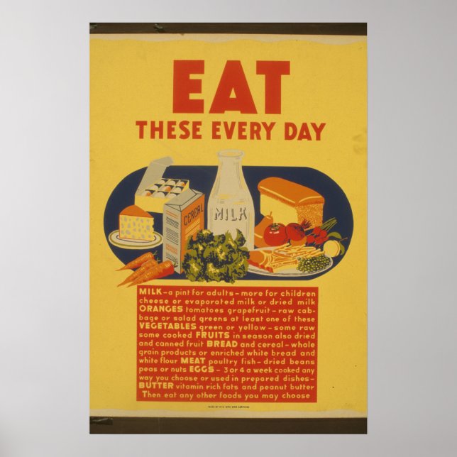 Poster vintage au lait (Devant)