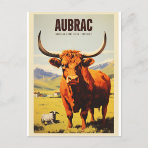 Poster vintage Aubrac - Auvergne-Rhône-Alpes - Fr Postcard