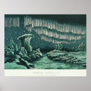Poster vintage Aurora Borealis