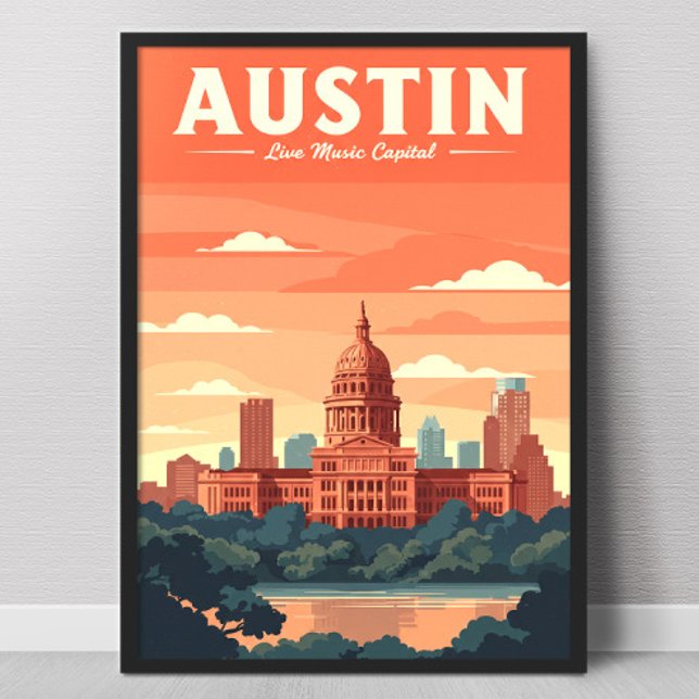 Poster Vintage Austin (Créateur téléchargé)