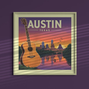 Poster Vintage Austin Texas