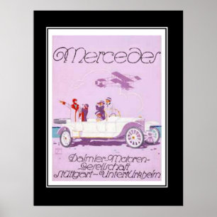 poster vintage automobile Passanger des années 192