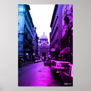 Poster Vintage Autriche Palais Impérial de Vienne