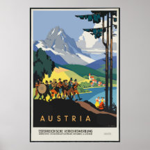 Poster vintage Autriche Travel Classic