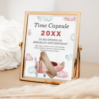 Vintage avion rose 1er Anniversaire heure Capsule
