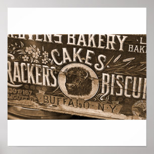 Poster Vintage Bakery Ad Poster/Print