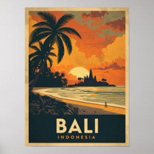 Poster Vintage Bali Travel