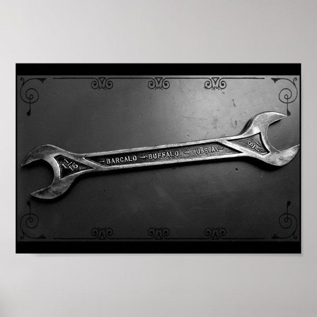 Poster Vintage Barcalo Buffalo Wrench USA Tools (Devant)