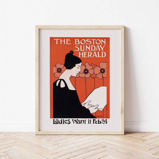 Poster Vintage Boston Sunday Herald (Créateur téléchargé)