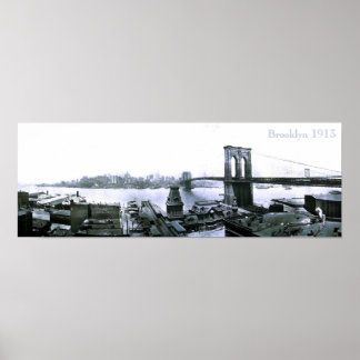 Poster vintage Brooklyn NYC 1913