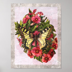 Poster Vintage Butterfly