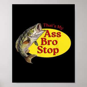 Poster Vintage Ça Mon Bro Stop Funny Fishing