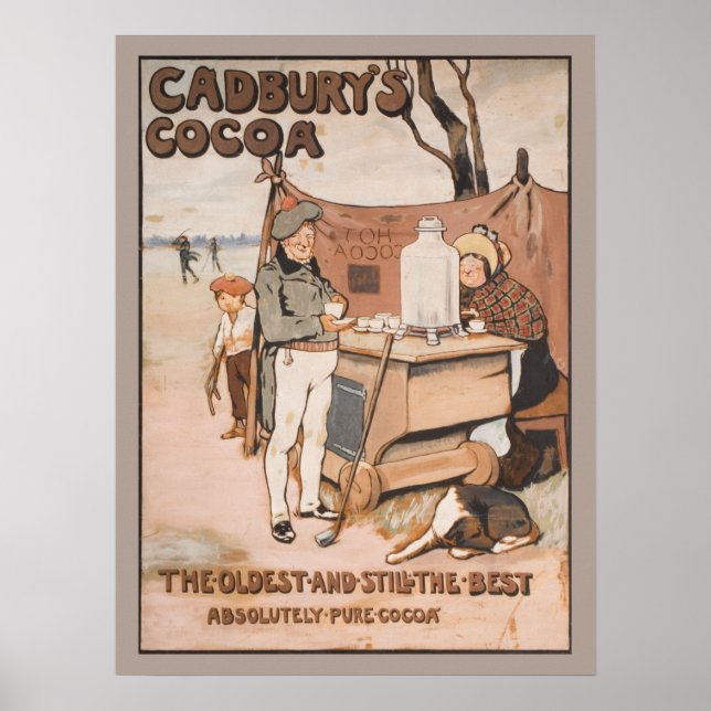 Poster Vintage Cadbury's Cocoa Advertisement (Devant)