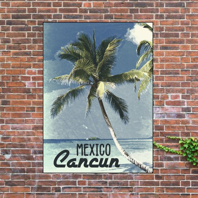 Poster Vintage Cancun Mexico Travel Adventure (Créateur téléchargé)