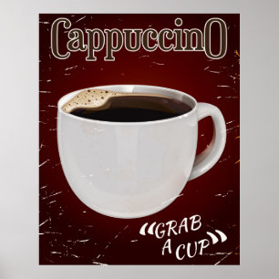 poster vintage cappuccino