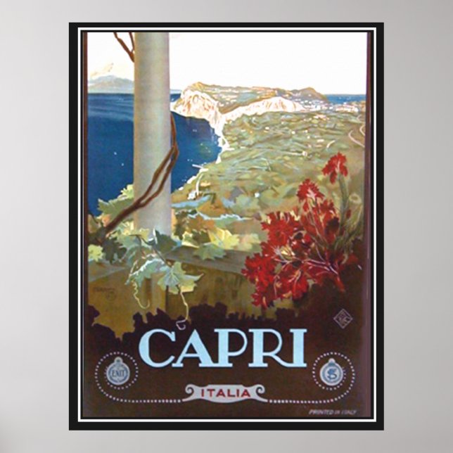 Poster vintage Capri Italie (Devant)