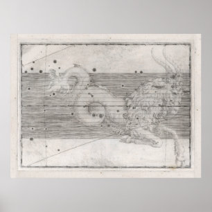 Poster Vintage Capricorn Astrology Constellation Map (165