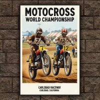 Poster vintage Carlsbad Raceway Motocross Wall