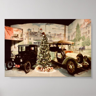 Poster Vintage Cars Noël