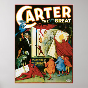 Poster Vintage Carter le Grand, les morts se matérialisen
