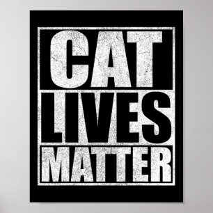 Poster Vintage Cat vit des problèmes Trump 2024