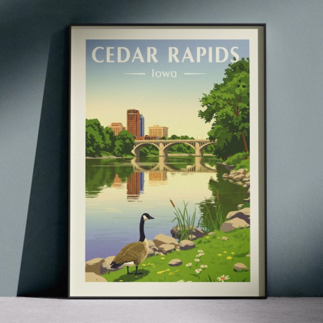 Poster Vintage Cedar Rapids Iowa (Créateur téléchargé)