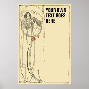 Poster Vintage Charles Rennie Mackintosh Modèle