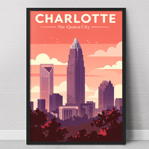 Poster Vintage Charlotte Caroline du Nord