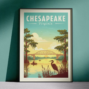 Poster Vintage Chesapeake Virginie