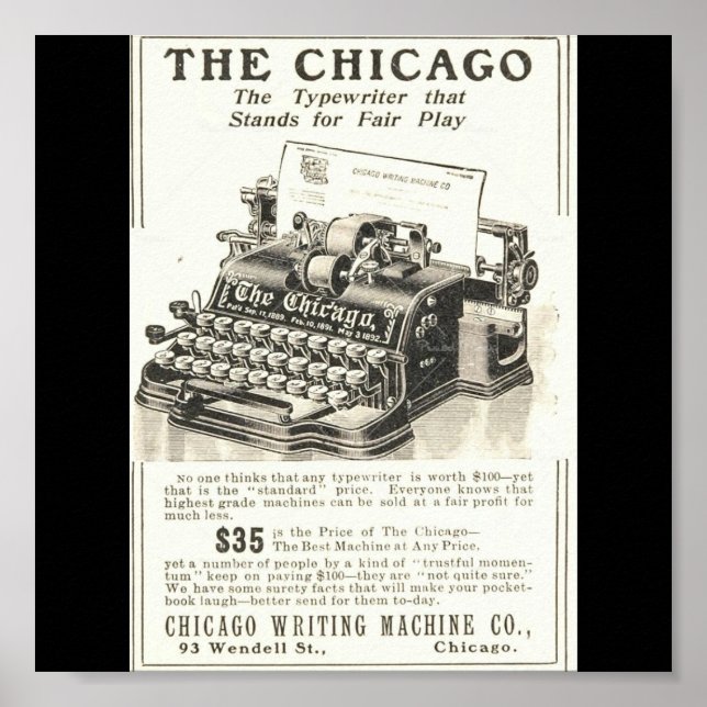 Poster Vintage Chicago Art-The Chicago (Devant)