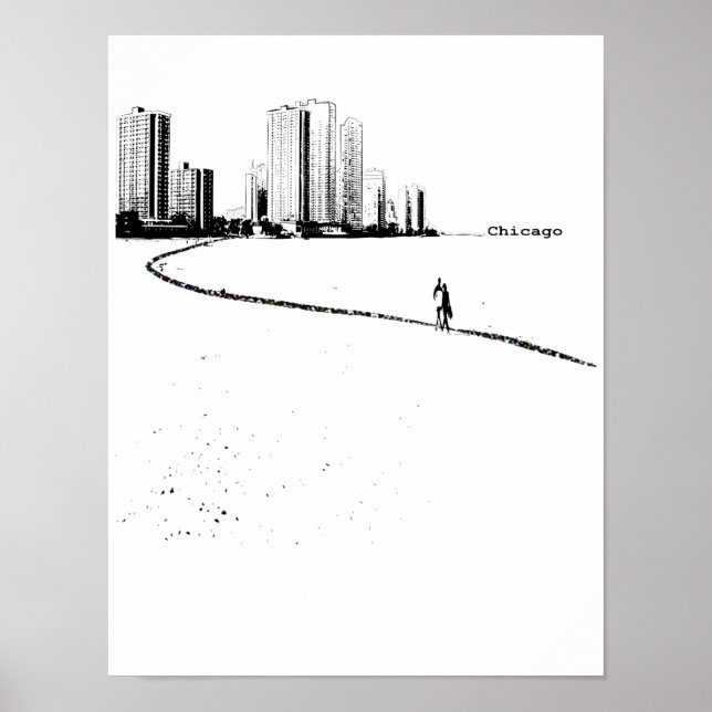 Poster vintage Chicago Lovers (Devant)