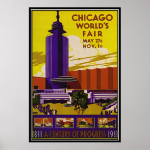Poster Vintage Chicago, USA -