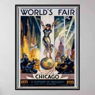 Poster Vintage Chicago, USA -