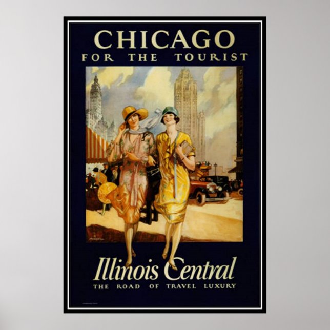 Poster Vintage Chicago, USA - (Devant)