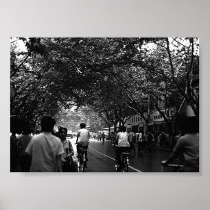 Poster Vintage China Shanghai street