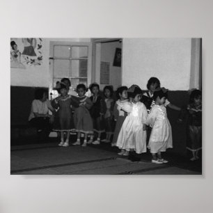 Poster Vintage Chine Shanghai garderie