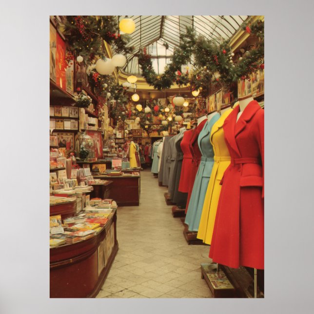Poster Vintage Christmas Fashion Arcade (Devant)