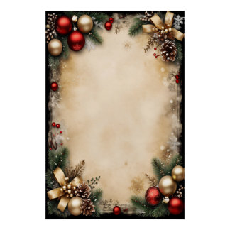 Poster Vintage Christmas Frame