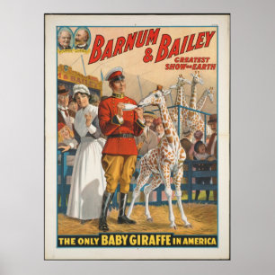 Poster Vintage : cirque Barnum & Bailey -
