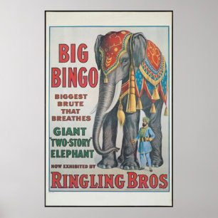 Poster Vintage : cirque Barnum & Bailey -