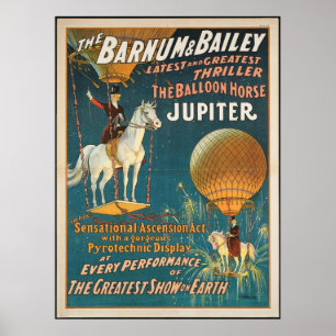 Poster Vintage : cirque Barnum & Bailey -
