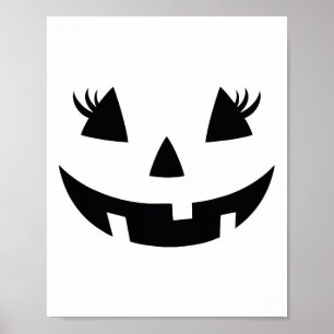 Poster Vintage Citrouille Face Jackolantern Jack-o'-lante