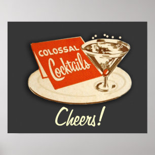 Poster vintage "Cocktails Colossaux"