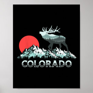 Poster Vintage Colorado Chasseur d'Elk Conservation Retro