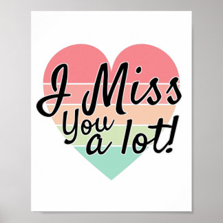 Poster vintage coloré, tu me manques beaucoup de coeur.