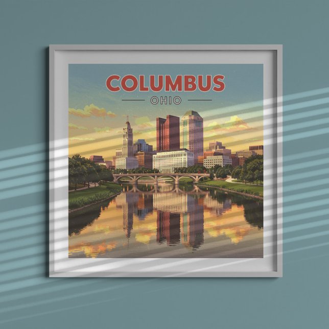 Poster Vintage Columbus Ohio (Créateur téléchargé)