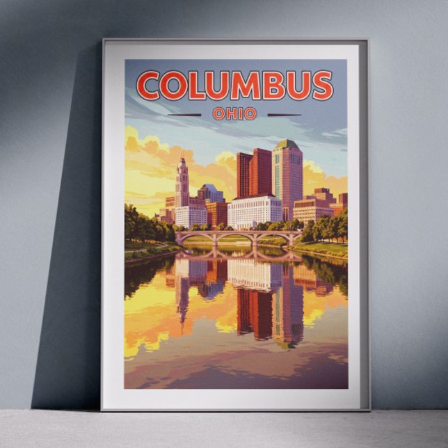 Poster Vintage Columbus Ohio (Créateur téléchargé)