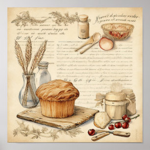 Poster Vintage culinaire Motif